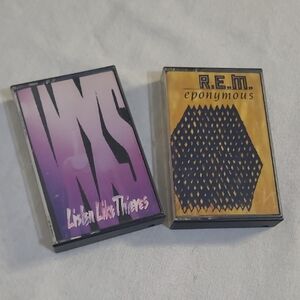 2 80's Cassetre Tapes        REM • INXS